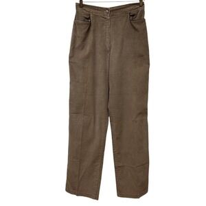 Vintage California Trends Corduroy Pants Brown Wide Leg High Rise 28 x 32